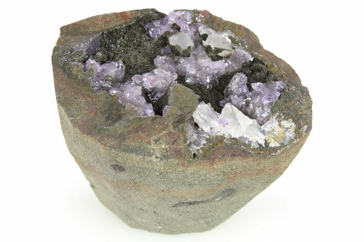 Amethyst and Calcite in Basalt - India #266957